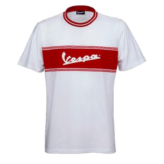 Vespa Μπλούζα T-Shirt Racing 60's Άσπρη /Κόκκινη ΕΝΔΥΣΗ