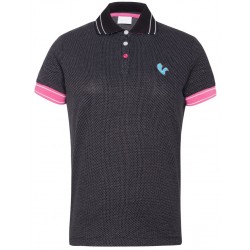 Vespa Μπλούζα Polo V-Stripes Γυναικεία Μαύρη / Ροζ Vespa Μπλούζα Polo V-Stripes Γυναικεία Μαύρη / Ροζ