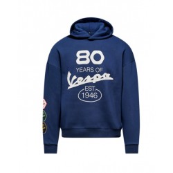 VESPA ΜΠΛΟΥΖΑ 80TH ΚΟΥΚΟΥΛΑ ΜΠΛΕ  Μπλούζες / Γιλέκα / Ζακέτες