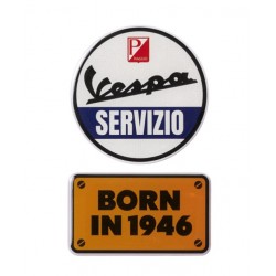VESPA ΡΑΦΤΟ ΣΗΜΑ 80TH ΣΕΤ LOGO SERVIZIO VESPA ΓΙΑ ΤΟΝ ΑΝΑΒΑΤΗ