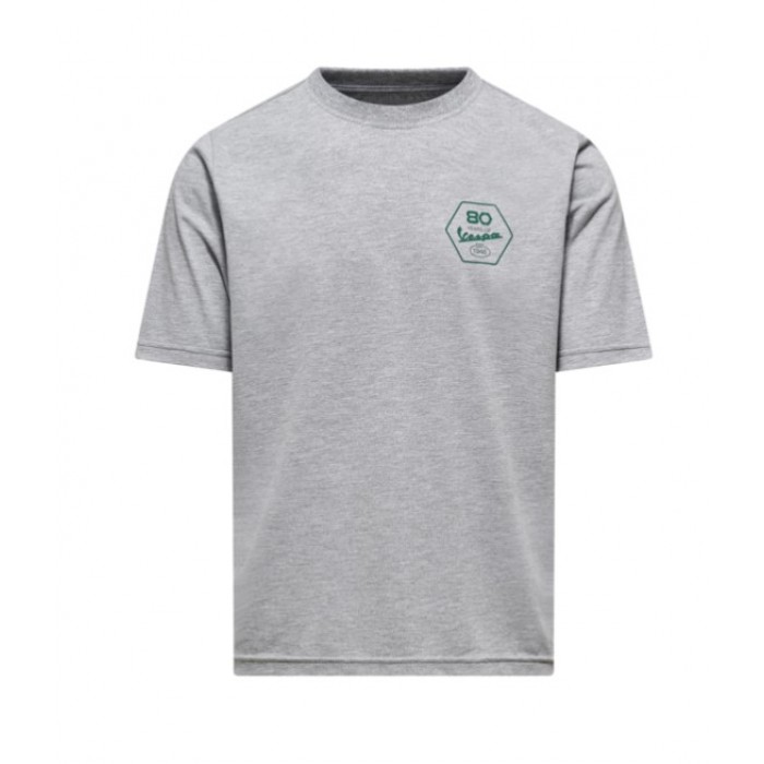 VESPA ΜΠΛΟΥΖΑ T-SHIRT 80TH ΓΚΡΙ Μπλούζες / Γιλέκα / Ζακέτες